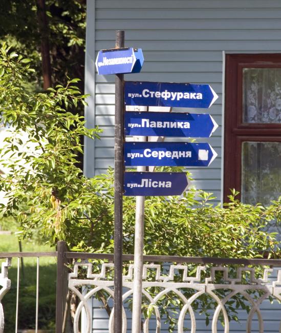 Kosiv street signs - Ivano-Frankivsk region