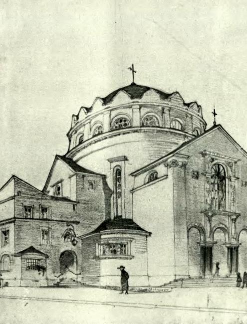 Конкурсний проект нового костелу святої Анни. 1912 рік