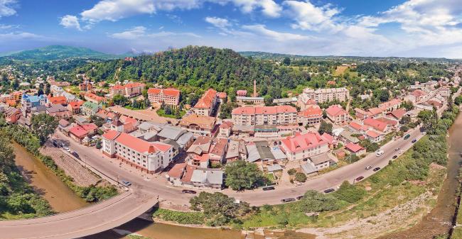Kosiv - a panorama of the quadrocopter