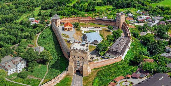 Castle of Lubart, sky view Lutsk