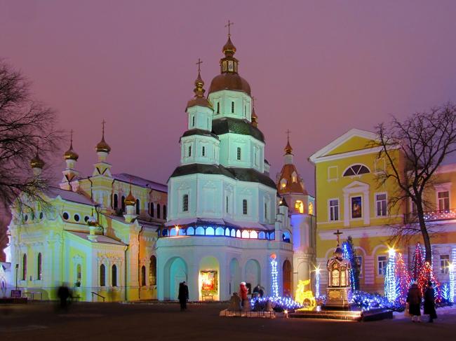 Pokrovsky Cathedral on Christmas Day - Kharkiv